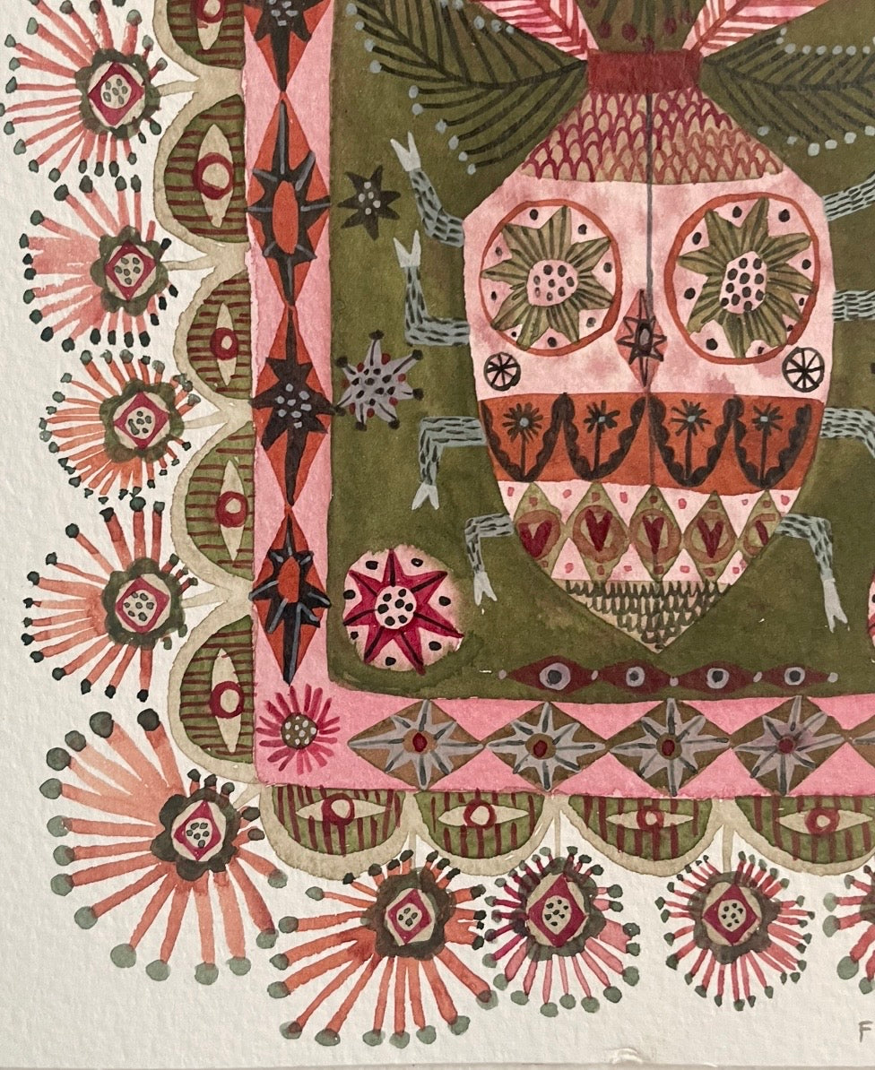 Pink and Olive Beetle