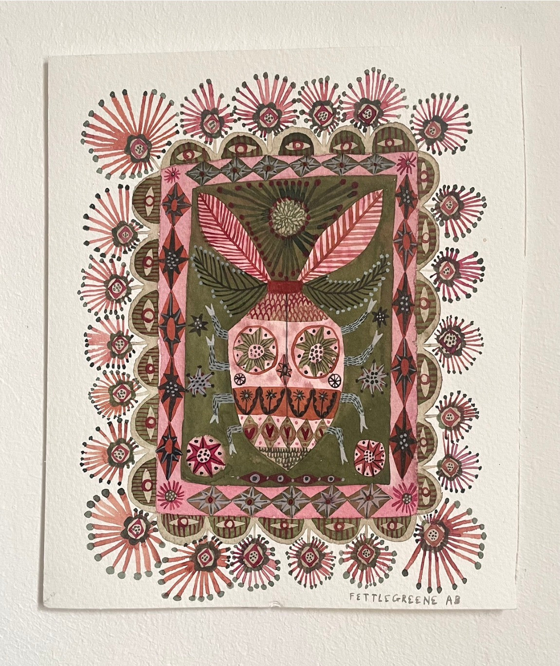 Pink and Olive Beetle